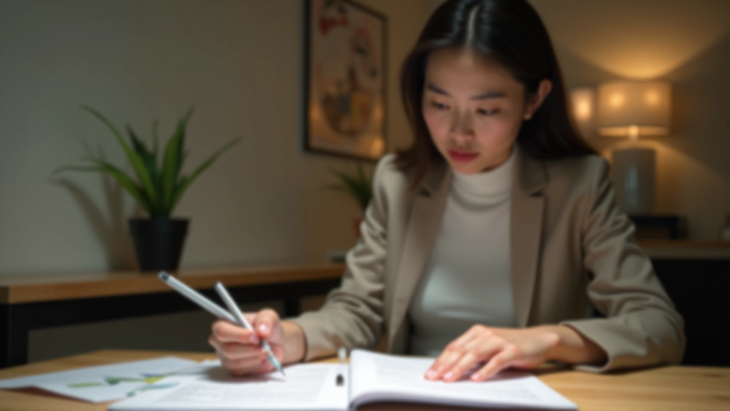 Person reviewing financial planning documents and charts