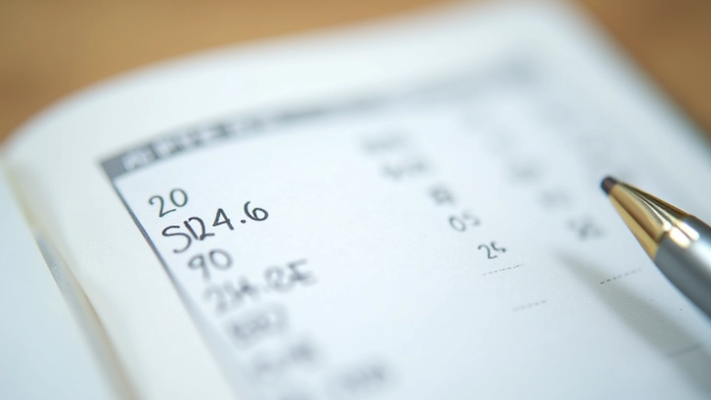 Open savings account book with pen showing deposit entries and running balance